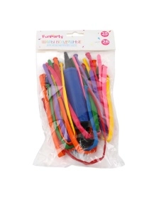 Набор: шары воздушные для моделирования (25 шт, 26 см) + насос