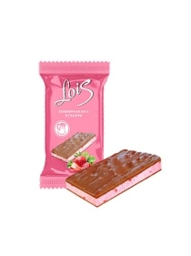 кондитерская плитка LOIS  с клубничной нугой  80 г