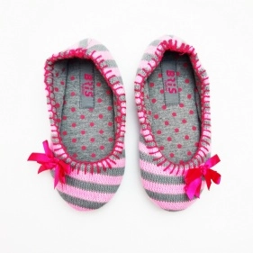 Туфли комнатные с верхом из текст. детские и подростковые в ас-те