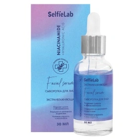 Сыворотка для лица Niacinamide + Hyaluronic Acid, товарный знак SelfieLab, флакон 30 мл