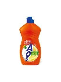 Средство для мытья посуды "AOS" Лимон, 450 г