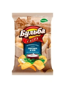 Чипсы из сырого картоф. "Бульба chips" со вк. сметаны и лука 75г.