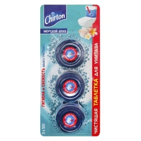 Чистящие таблетки для унитаза Chirton "Морской Бриз" 3х50гр.