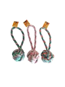 Игрушка для собак канатная с узлом, 22 см