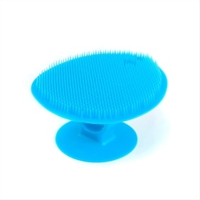 Щетка для умывания на присоске, силикон, 8x4см, 3 цвета (DX-627)