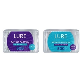 LURE Ватные палочки п/э 500шт