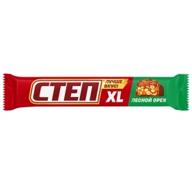 Конфеты глазир. батончик "Степ" XL лес. орех, 65г