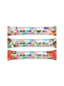 Маршмеллоу с ароматами клубники,пломбира,кокос. сливок "Зефирный торнадо" 10гр.