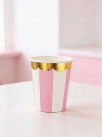 Набор стаканчиков бумажных "Candy pink", 10 шт, 9*7 см (250 мл)  (PD1075)