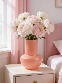 Ваза стеклянная "Candy pink", 18*8 см  (PX0641)