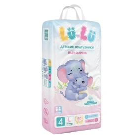 LU-LU DIAPERS Детские одноразовые подгузники L №4, 50 шт