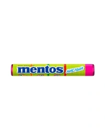 Драже жевательные «Mentos» "Кислый" со вкусами яблока, клубники, ананаса, 37,5г_12х24шт