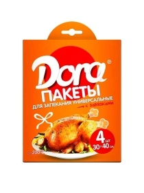Пакеты для запекания Dora "Универсальные" с завязками 4 шт, 30х40 см