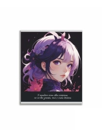 Тетрадь общая (скоба), ф.170х205мм, клетка, 48л., 4+0, Глиттерный лак
з.№1157-24, серия Геншин