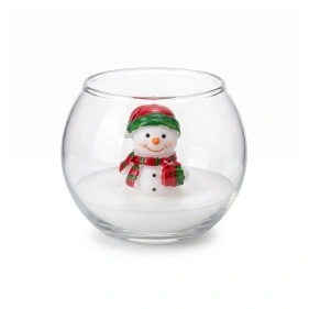 Свеча декоративная Снежный вальс, "Christmas candle", 5,5*5 см, 95 г (ML-3456)