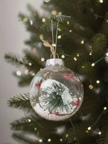 Украшение на ёлку с наполнителем "Snow", 8 см (PI0293)