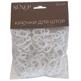 Крючки для штор, 50 шт., 2,8*1,4 см, (ML-2610)