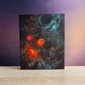 Тетрадь общая (скоба), ф.170х205мм, клетка, 48л., 4+0,  Глиттерный лак
 серия Stars,moon,sky