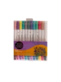 Маркеры акриловые двусторонние, 12 шт (ML-1923)