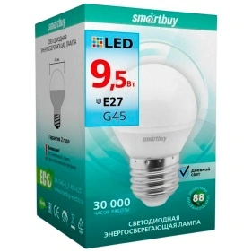 Светодиодная (LED) Лампа Smartbuy-G45-9,5W/4000/E27 (SBL-G45-9_5-40K-E27)