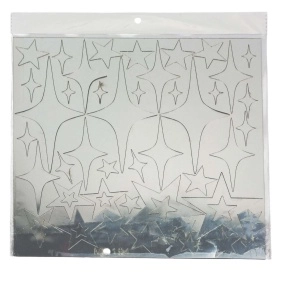Наклейки интерьерные "Stars, moon, sky", 50 шт, ТМ Sunup, 30*30 см, микс дизайнов (PR009-1)