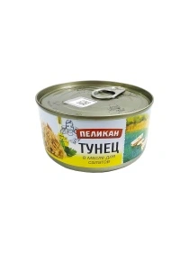 Тунец "Пеликан" для салатов в масле 185 г 