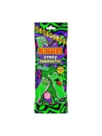 Мармелад BLOGGERS  "Крейзи Энергетик" (ремешки) в кисло-сладкой обсыпке жеват. со вкусом энергетик. 75г