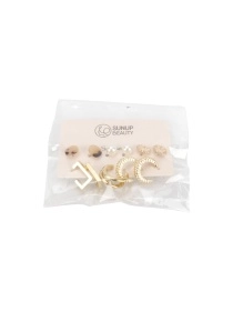 Набор серёжек "Silver moon", 6 пар, 2,2-2,5 см (K231026239)