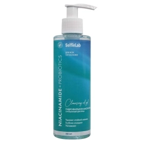 Гидрофильное масло-гель очищающее для лица Niacinamide + Probiotics, товарный знак SelfieLab, флакон 200 мл
