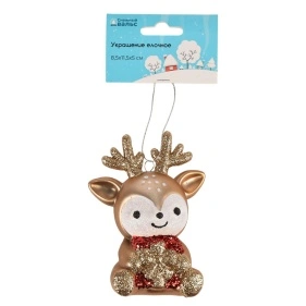 Украшение елочное Снежный вальс "The little reindeer", 8,5*11,5*5 см (QTDD-006)
