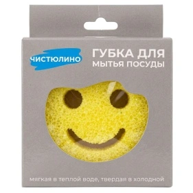 Губка для мытья посуды "Смайл", Чистюлино (ML-3367)