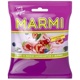 Мармелад "Марми"со вк. йогурта жеват. жел. с соком, 100г