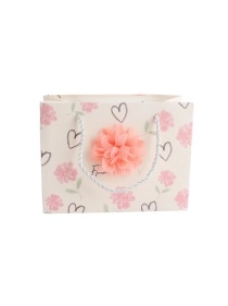 Пакет подарочный "С цветочком", 19,5*14*8,5 см (PI0671)