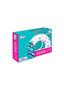 Круг для плавания надувной "Play Market" Пончик, голубой, ПВХ, 115см