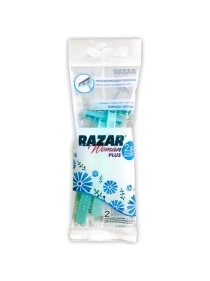 RAZAR 2 PLUS Бритвы Одноразовые для женщин 2шт