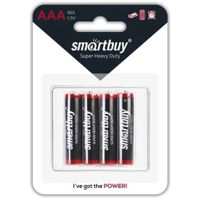 Батарейка солевая Smartbuy R03/4B (48/960) (SBBZ-3A04B)