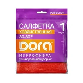 Салфетка из микрофибры Dora "Универсальная", 30х30см (50)
