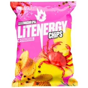 Чипсы картоф. рифл. со вкус. Сахалинский краб LIT ENERGY, 120г