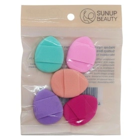 Набор пуховок для макияжа с держателем, Sunup beauty, 5 шт (ML-3334)