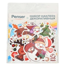 Набор декоративных наклеек Penser, "Новый Год" 50 шт, 3-6 см (R26031130)