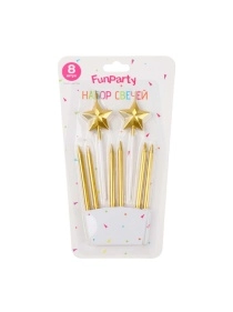 Набор свечей для торта "Звезда", 8 шт.