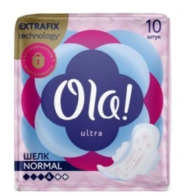 Прокладки ультратонкие Ola! ULTRA NORMAL "Шелковистая поверхность", 10 шт.
