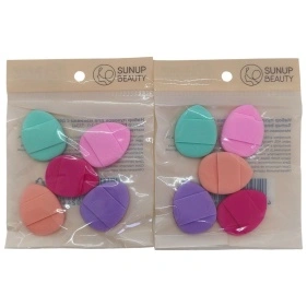 Набор пуховок для макияжа с держателем, Sunup beauty, 5 шт (ML-3334)