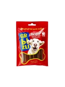 Лакомство GRЫZLI Dental жевательное для собак средних пород, 150 гр, 7 шт