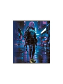 Тетрадь общая (скоба), ф.170х205мм, клетка, 48л., 4+0, СЛ, з.№587-25, серия Cyberpank