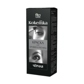 Краска для бровей и ресниц "Кокетка" тон черный, 5 г