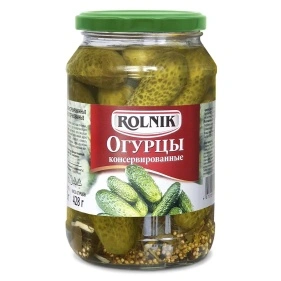 Огурцы консервированные ТМ "ROLNIK", 900г