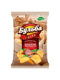Чипсы из сырого картоф. "Бульба chips" со вк. деревенских копченостей 75г.