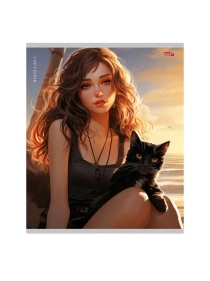 TM"Profit"Тетрадь КЛЕТКА 96л. обл. - мелов.картон, офсет в асс-те ПХ, Т96-7364