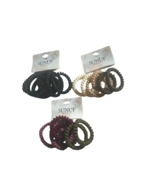 Набор резинок для волос "Пружинка", 6 шт., микс цветов (ML-1656)